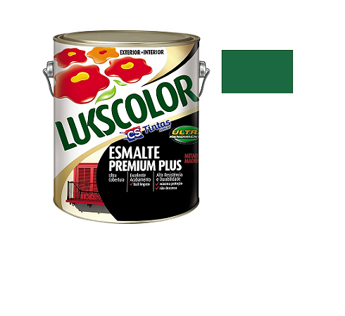 ESMALTE SINTÉTICO LUKSCOLOR VERDE FOLHA 3,6 LITROS