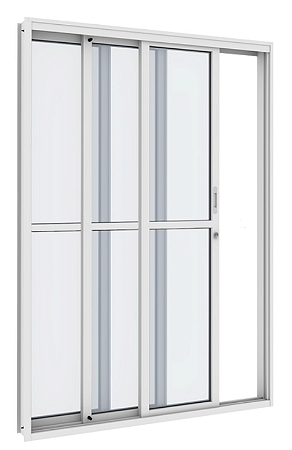 PORTA CORRER 3 FOLHAS VITROLAR 8011 BRANCA