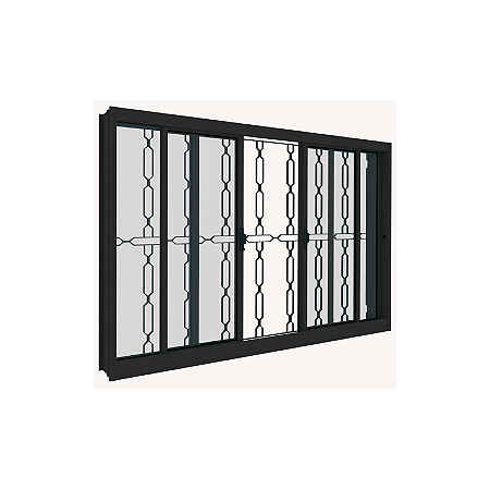 VITRO VITROLAR 4 FOLHASS 150X100X14 ELO PRETA