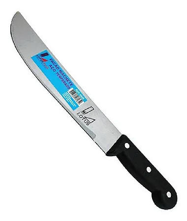 FACÃO MACHETE AÇO TEMPERADO COM CABO PRETO 14" LOTUS