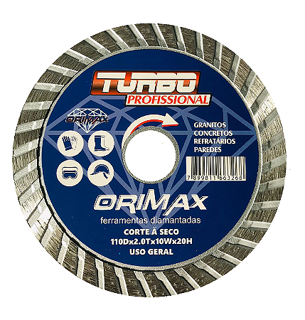 DISCO CORTE TURBO PROFISSIONAL ORIMAX