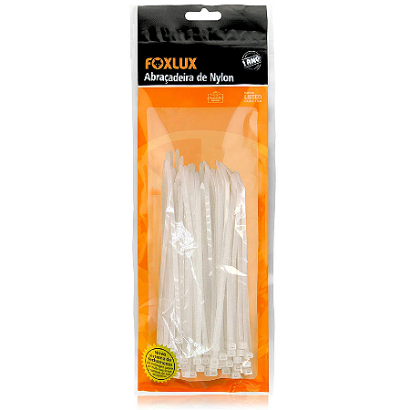 ABRAÇA NYLON BRANCA 380X4.8MM FOXLUX