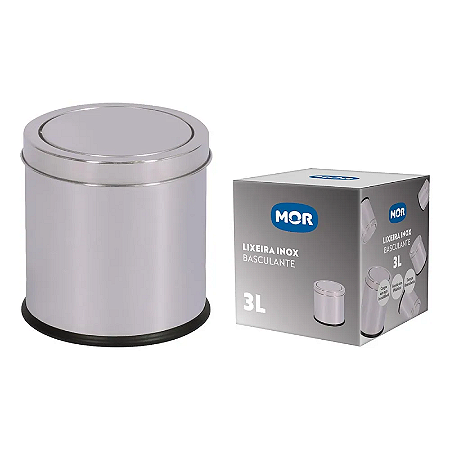 LIXEIRA BASCULANTE INOX 3L MOR