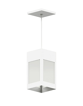 PENDENTE LANTERNA 4 VIDRO BRANCA REF-4200