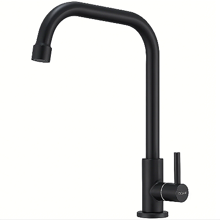 TORNEIRA INOX GIRATÓRIO/MESA BICA MÓVEL RETA BLACK NOX17B