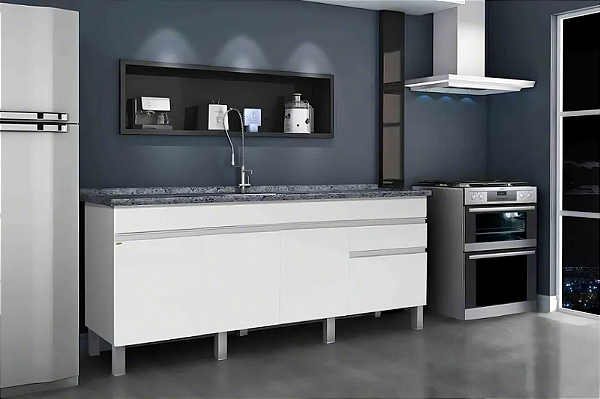 GABINETE COZINHA FIMAP AQUARIUS 114 BRANCA