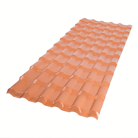 TELHA COLONIAL PVC 2,42X6 ONDAS TERRACOT