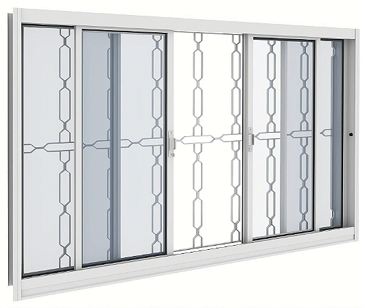 VITRO VITROLAR 4 FOLHAS COM GRADE ELO 120X100 PRAT BRANCA