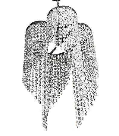 PENDENTE TREVO PEDRINHA CROMADO REF.37