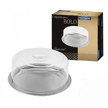 BOLEIRA INOX 27,3CM COM TAMPA ACRÍLICA MARTINAZZO