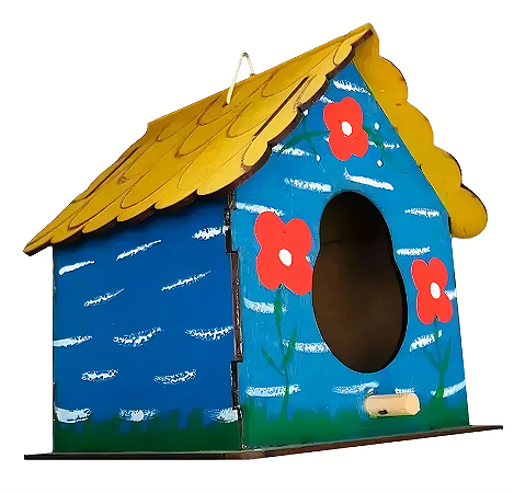 CASINHA PASSARINHO AZUL/AMARELO