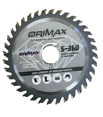 DISCO DE SERRA WIDEA 36 DENTES ORIMAX