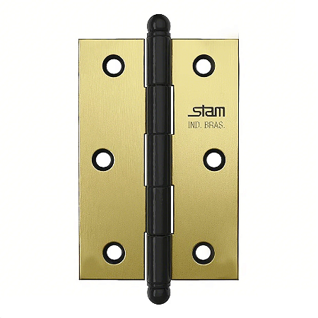 DOBRADIÇA STAM 3.1/2X2.1/2  PINO BOLA SEM ANEL OXIDADO