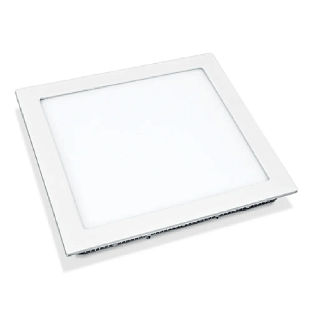 PAINEL LED EMBUTIR QUADRADA LUZ BRANCA MORNA 4000K 24W LUMANTI