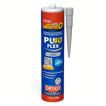 ADESIVO SELANTE PU40 FLEX 400G CINZA DRYKO