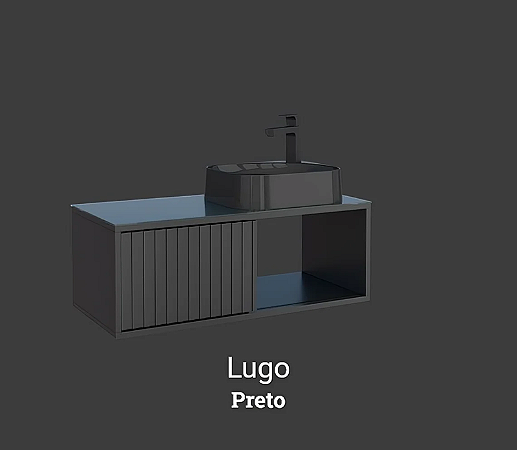TOUCADOR COZIMAX MADEIRA LUGO 80 PRETO