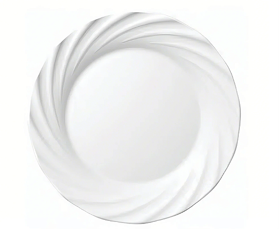 PRATO OPALINE JASMIM RASO 26CM