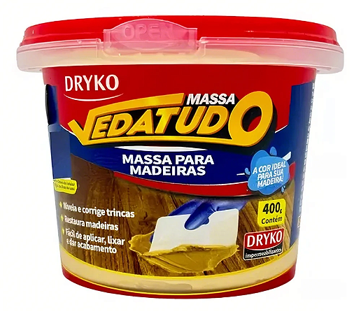 MASSA CALAFETAR MADEIRA IMBUIA 400G DRYKO