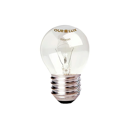 LÂMPADA GELADEIRA/FOGÃO 40W X 127V TRANSPARENTE OUROLUX