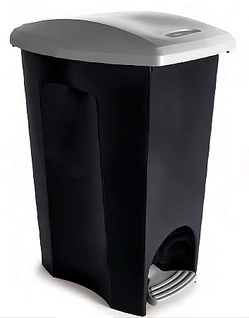 LIXEIRA COM PEDAL ECOBLACK 3X1 30 LITROS PLASUTIL