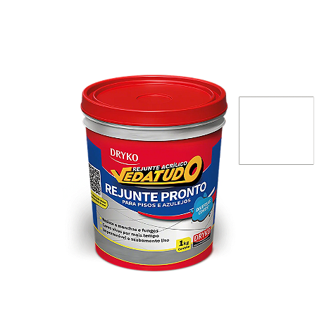 REJUNTE ACRÍLICO VEDATUDO 1KG BRANCO DRYKO