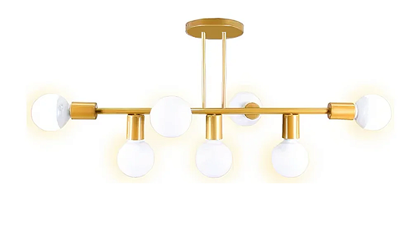 LUSTRE LUMINÁRIA PENDENTE JABUTICABA DOURADO