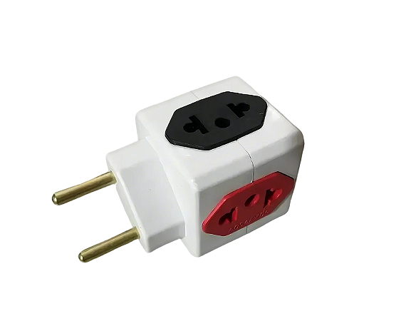 PINO CUBO 2P 3T 10A PRETO +1T 20A VERMELHO GOFIX