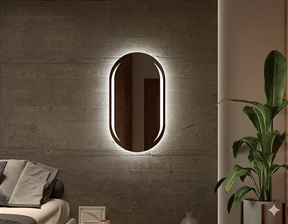 ESPELHEIRA VMEX POL LED GENOVA E07 80 LUZ BRANCA FRIA 127V