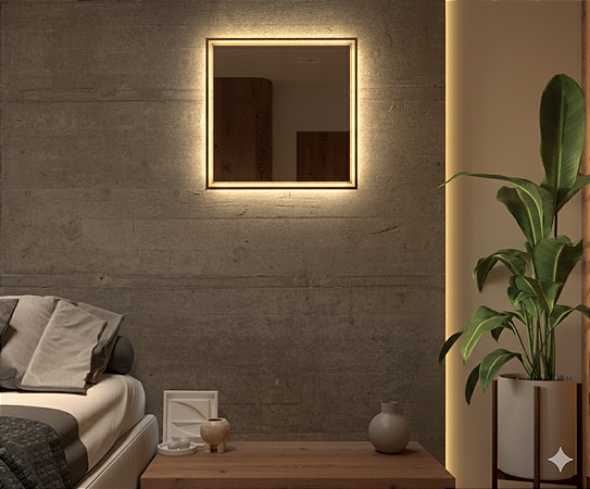 ESPELHEIRA VMEX POL LED SALERMO E33 60 LUZ BRANCA QUENTE 127V