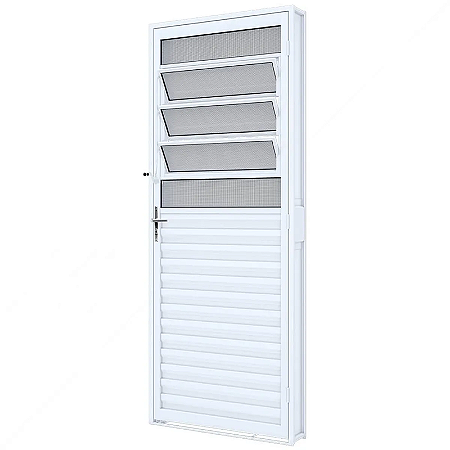 PORTA RIOBRAS MISTA DIREITA 215X85X12 BRANCA