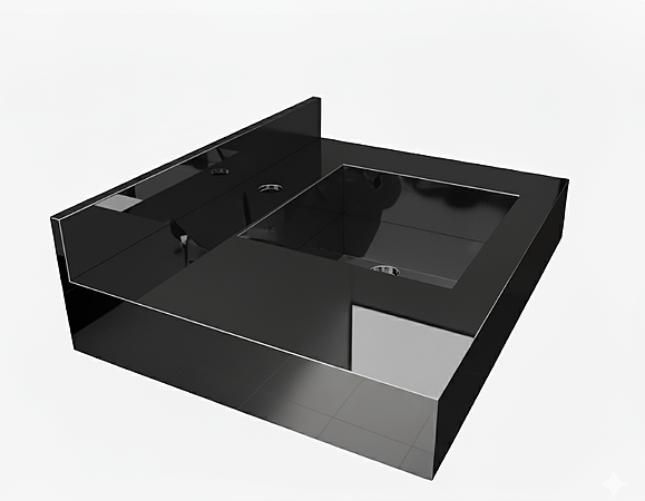 CUBA LATERAL EJS PRETO LISO 60X45