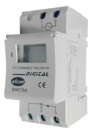 TIMER DIGITAL PARA TRILHO DHC 16A BIVOLT