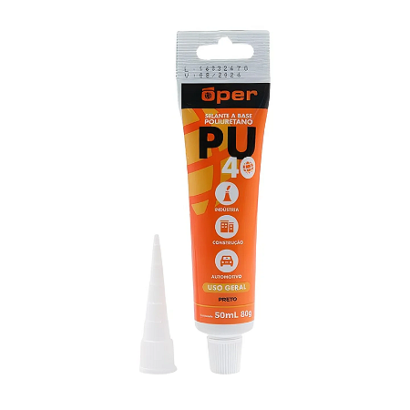 COLA PU 40 CONSTR PRETO 80G BISNAGA OPER