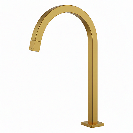 TORNEIRA LEÃO LAVATÓRIO MESA BICA ALTA UNA CUBE GOLDEN 8595