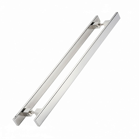 PUXADOR RETANGULAR INOX 3010 POLIDO DUPLO 30X10X400