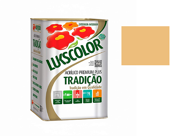 TINTA ACRÍLICA PREMIUM PLUS 18 LITROS AMARELO CROMO