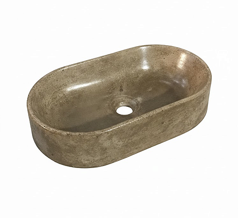 CUBA CIMENTO RETANGULAR 37X27X9 CINZA ESCOVADO FOSCO