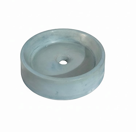 CUBA APOIO CIMENTICIA REDONDA AZUL 32X9CM