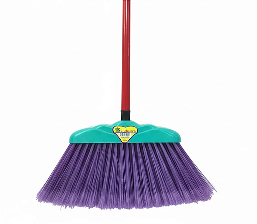 VASSOURA NYLON BIG SUL MINEIRA VERDE ÁGUA/ROXA