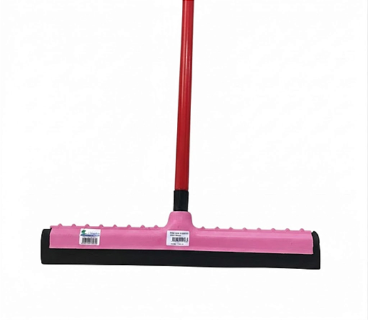 RODO 40CM PLÁSTICO CLEAN COM CABO MINEIRINHA ROSA
