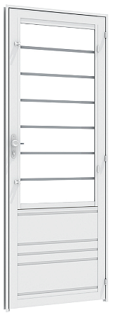 PORTA VITROLAR CLAS HORIZONTAL 085X215 BRANCA DIREITA