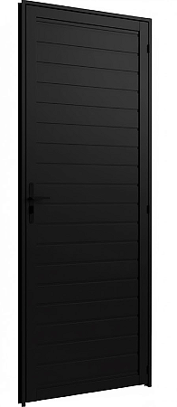 PORTA VITROLAR ALUMÍNIO FILE 095X215 PRETA ESQUERDA