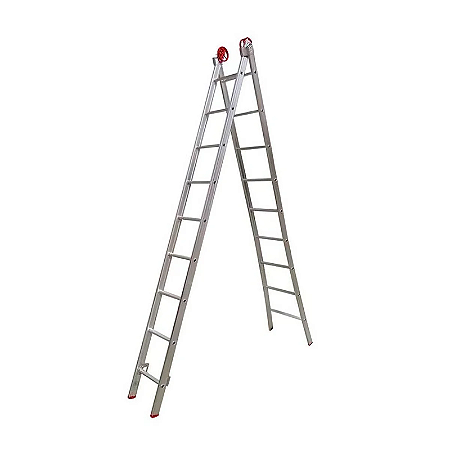 ESCADA ALUMÍNIO 3 EM 1 EXTENSIVA 9X2 DEGRAUS