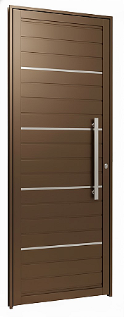 PORTA GIRATÓRIO COM FRISO COM PUXADOR 0,85X2,15X0,70 BRONZE DIREITA