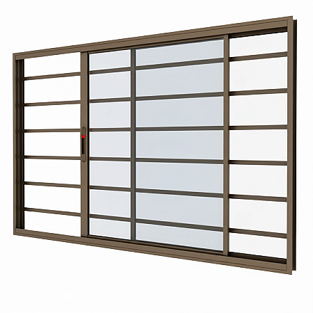 VITRO 2 FOLHAS 1,50X1,00X0,70 COM GRADE COM FECHADURA BRONZE