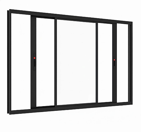 VITRO 2 FOLHAS MÓVEL 1,50X1,00X0,50 SEM GRADE COM FECHADURA PRETO