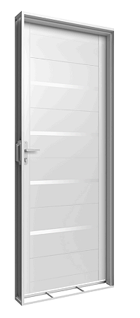 PORTA GIRATÓRIA COM FRISO 0,85X2,15X0,14 BRANCO DIREITA