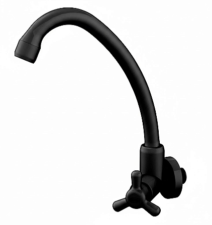 TORNEIRA DURIN COZINHA PAREDE BICA MÓVEL VIENNA PRETA