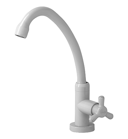 TORNEIRA DURIN COZINHA MESA BICA MOVEL VIENNA 1/4 V BRANCA