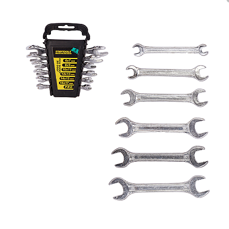 JOGO CHAVE FIXA COM 12 PEÇAS 6X7 STARTOOLS